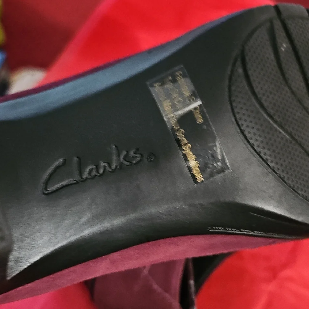 Clarks Red and Purple Ankle Boots - Picture 8 of 11